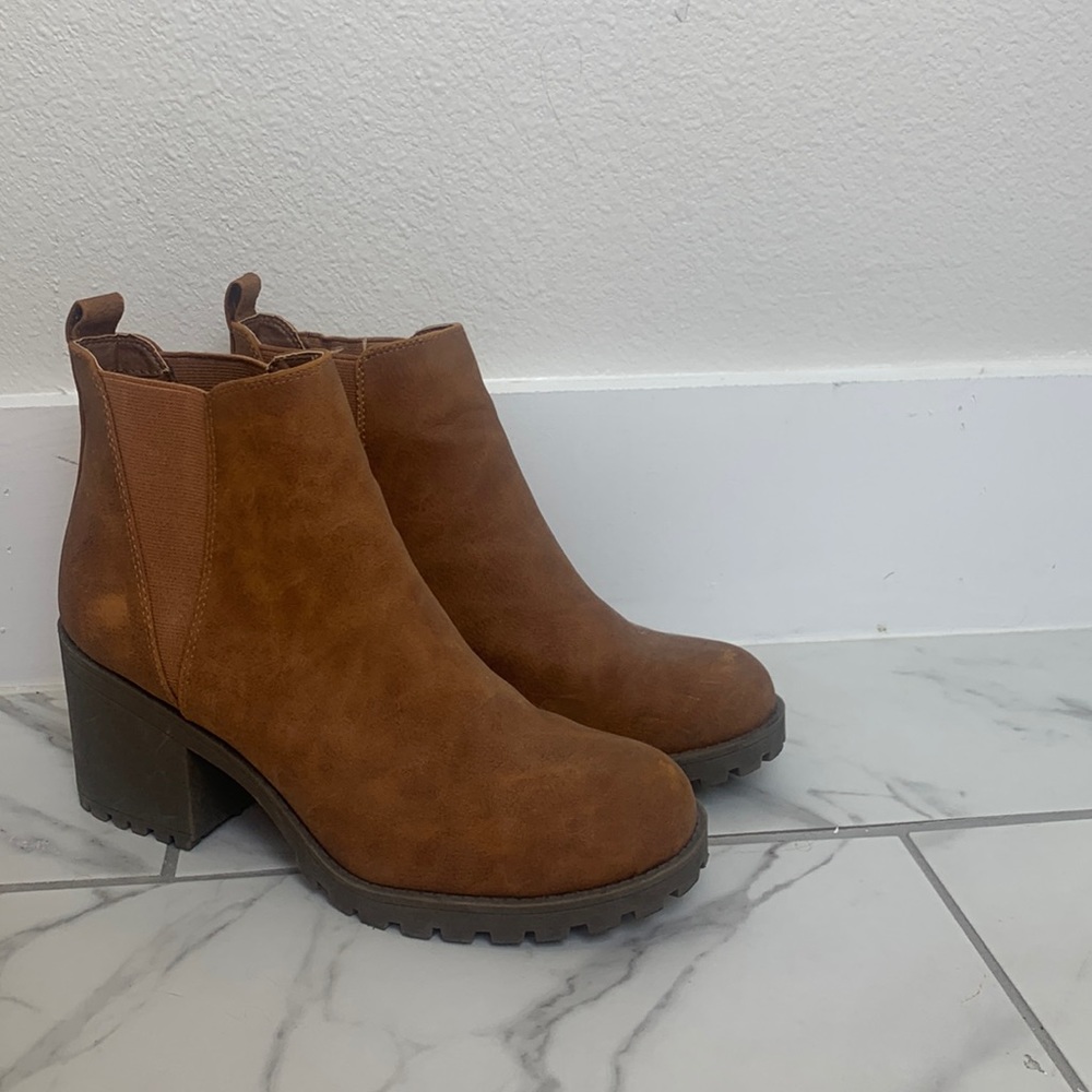 Brown booties perfect for going out!